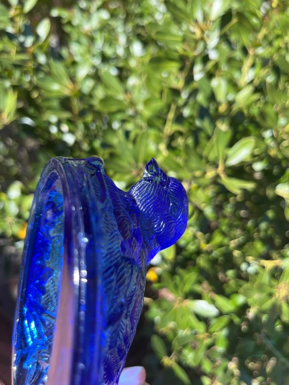 Cobalt Blue Bird On Nest 2 Piece Lidded Candy Dish Dove Robin